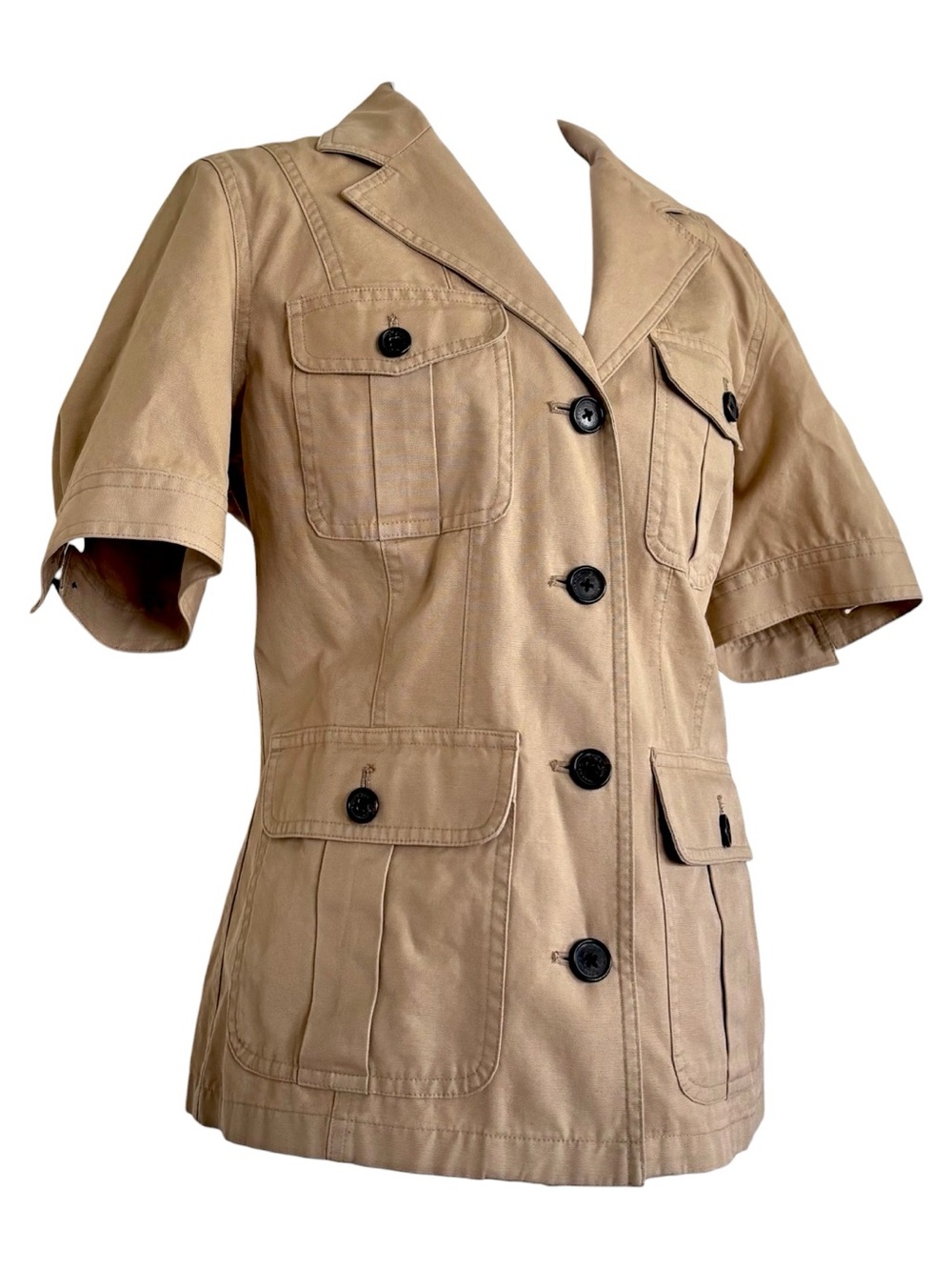 American Living Khaki 100% Cotton Utility Button Down Size L